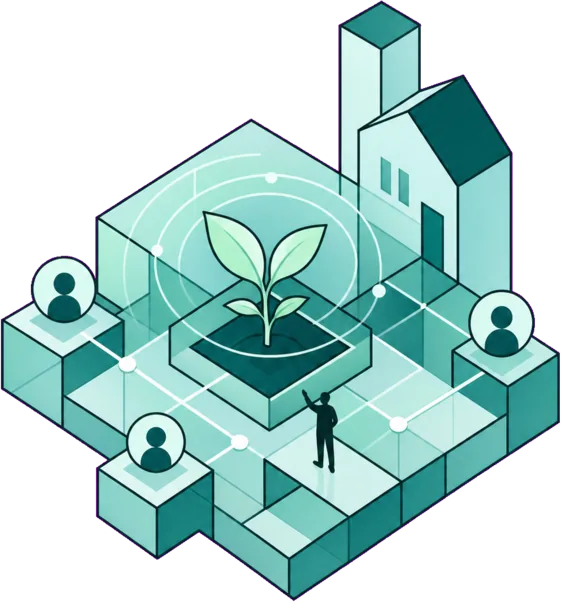 Ecosistema local conectado alrededor de un proyecto regenerativo